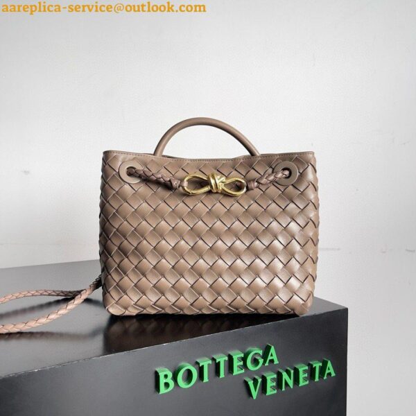 Replica Bottega Veneta Andiamo Small Bag in Praline Intrecciato Lambskin 6