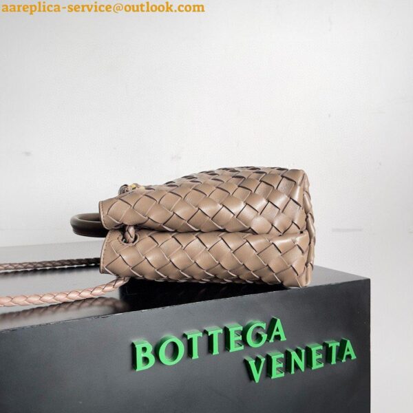 Replica Bottega Veneta Andiamo Small Bag in Praline Intrecciato Lambskin 8