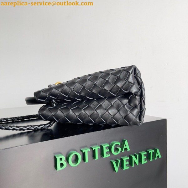 Replica Bottega Veneta Andiamo Small East/West Bag In Black Intrecciato Lambskin 3