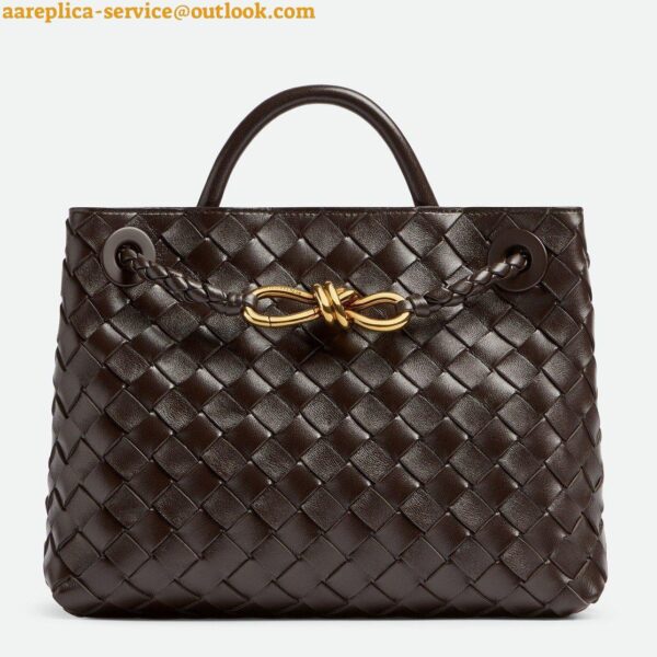 Replica Bottega Veneta Andiamo Small East/West Bag In Fondant Intrecciato Lambskin 5