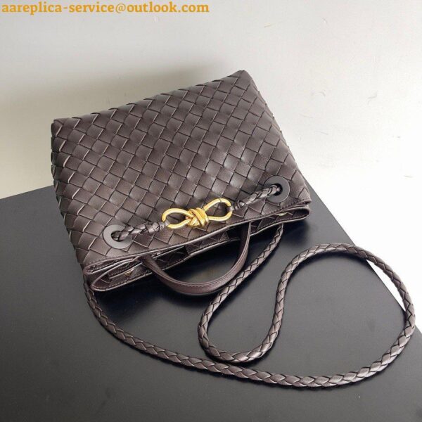 Replica Bottega Veneta Andiamo Small East/West Bag In Fondant Intrecciato Lambskin 8