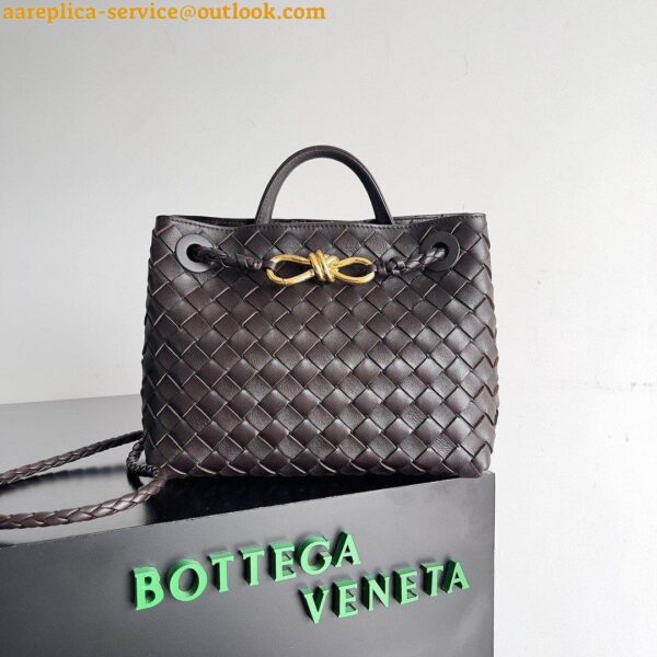 Replica Bottega Veneta Andiamo Small East/West Bag In Fondant Intrecciato Lambskin 16