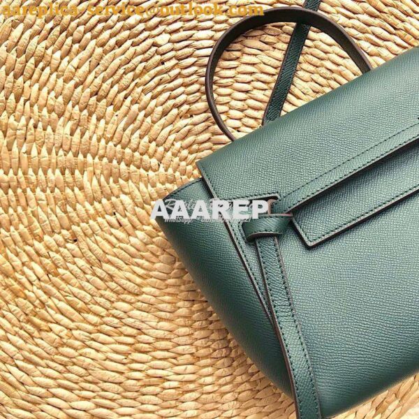 Replica Celine Nano Belt Bag Amazone Grained Calfskin 185003 7