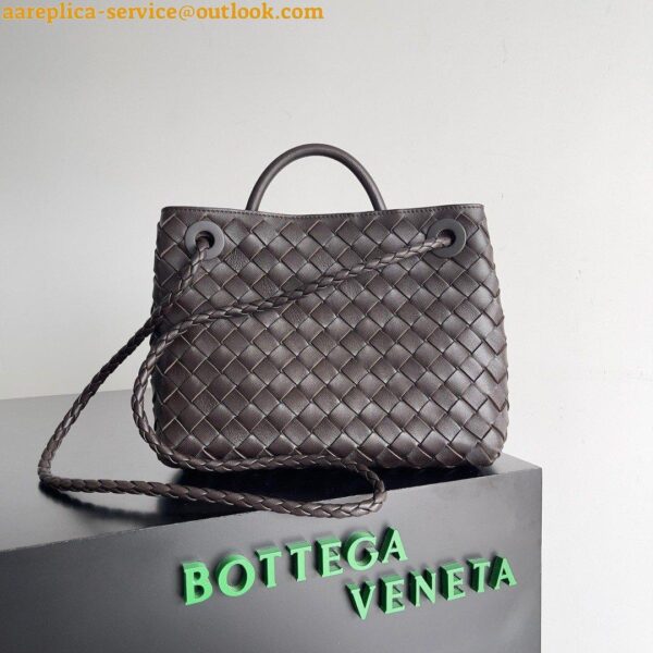 Replica Bottega Veneta Andiamo Small East/West Bag In Fondant Intrecciato Lambskin 21