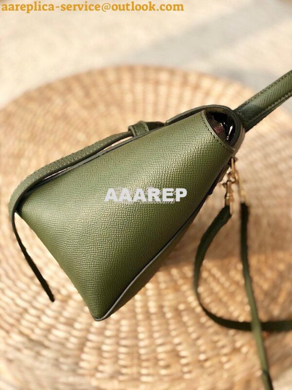 Replica Celine Nano Belt Bag Army Green Grained Calfskin 185003 5