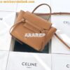 Replica Celine Nano Belt Bag Burgundy Grained Calfskin 185003 2