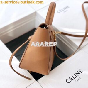 Replica Celine Nano Belt Bag Brown Grained Calfskin 185003 2