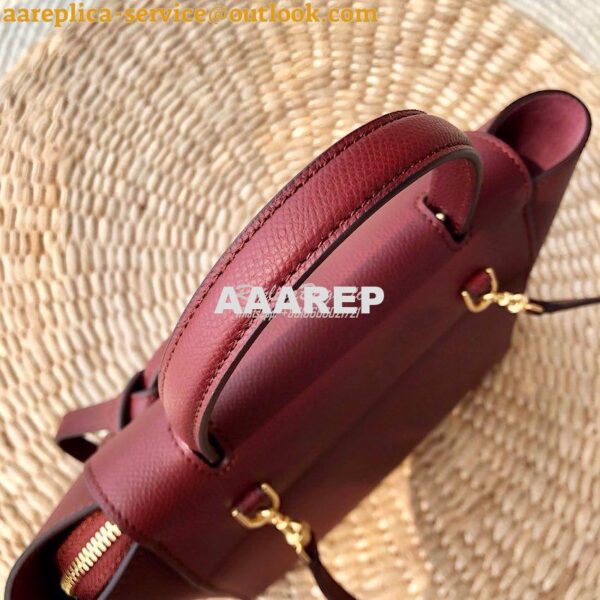 Replica Celine Nano Belt Bag Burgundy Grained Calfskin 185003 6