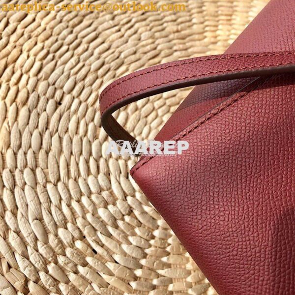 Replica Celine Nano Belt Bag Burgundy Grained Calfskin 185003 8