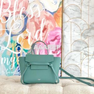 Replica Celine Nano Belt Bag Celadon Grained Calfskin 185003