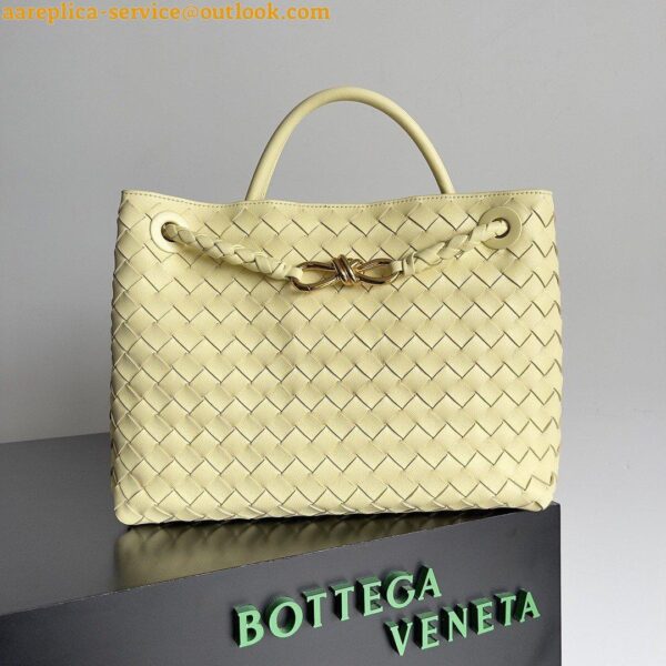 Replica Bottega Veneta Medium Andiamo Bag In Ice Cream Intrecciato Lambskin 8