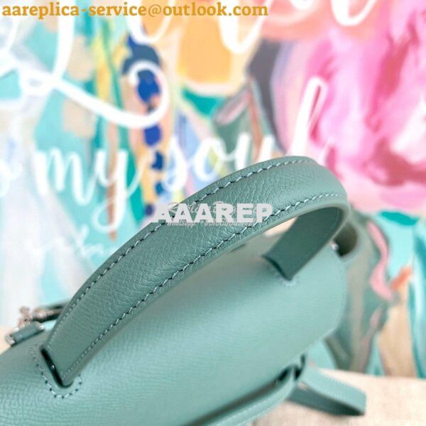 Replica Celine Nano Belt Bag Celadon Grained Calfskin 185003 7