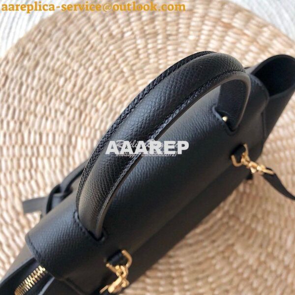 Replica Celine Nano Belt Bag In black Grained Calfskin 185003 5