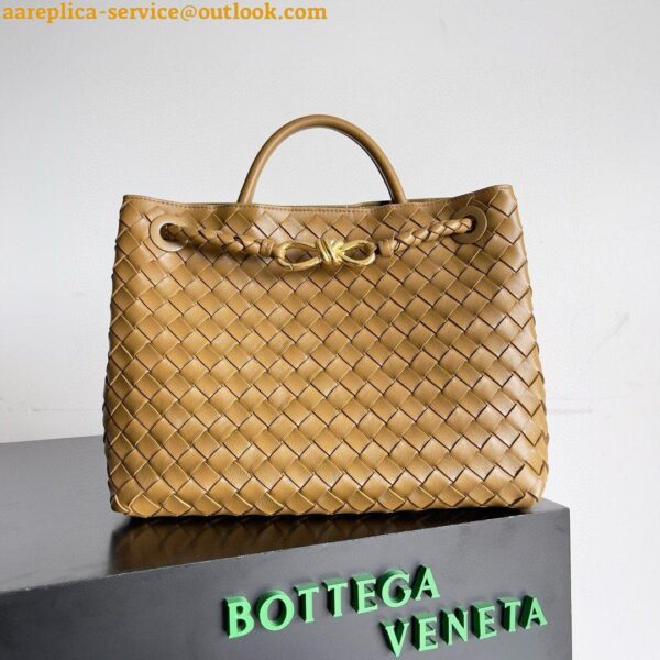 Replica Bottega Veneta Medium Andiamo Bag In Praline Intrecciato Lambskin 10