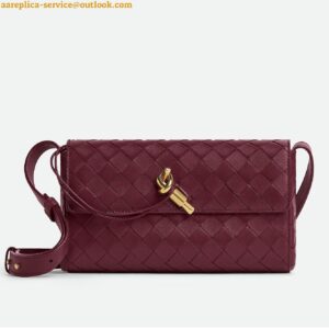 Replica Bottega Veneta Mini Andiamo Cross-Body Bag in Barolo Intrecciato Lambskin