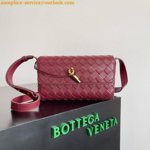 Replica Bottega Veneta Mini Andiamo Cross-Body Bag in Barolo Intrecciato Lambskin 6