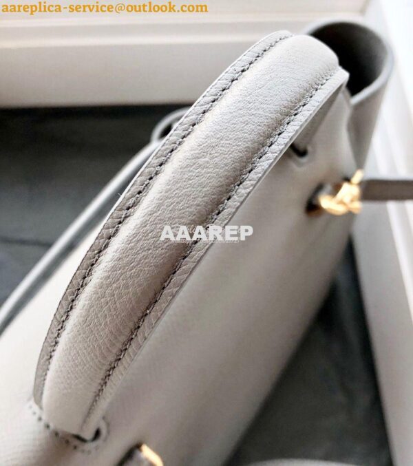 Replica Celine Nano Belt Bag In grey Grained Calfskin 185003 8