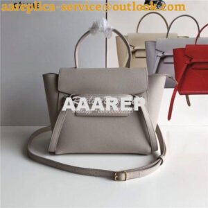 Replica Celine Nano Belt Bag In light taupe Grained Calfskin 185003