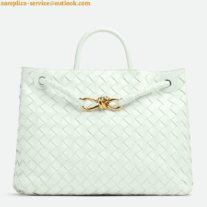 Replica Bottega Veneta Small Andiamo Bag In Glacier Intrecciato Lambskin