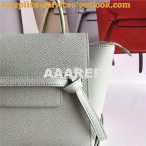 Replica Celine Nano Belt Bag In pastel green Grained Calfskin 185003 2