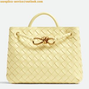 Replica Bottega Veneta Small Andiamo Bag In Ice Cream Intrecciato Lambskin