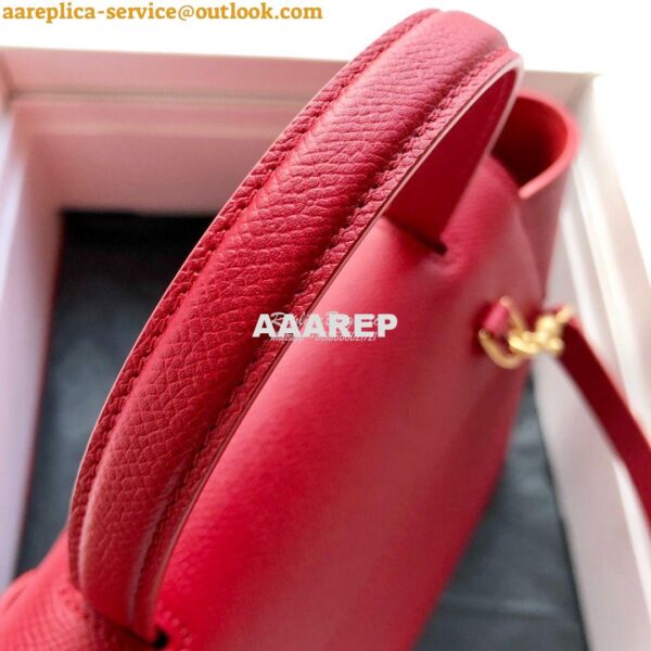 Replica Celine Nano Belt Bag In red Grained Calfskin 185003 8