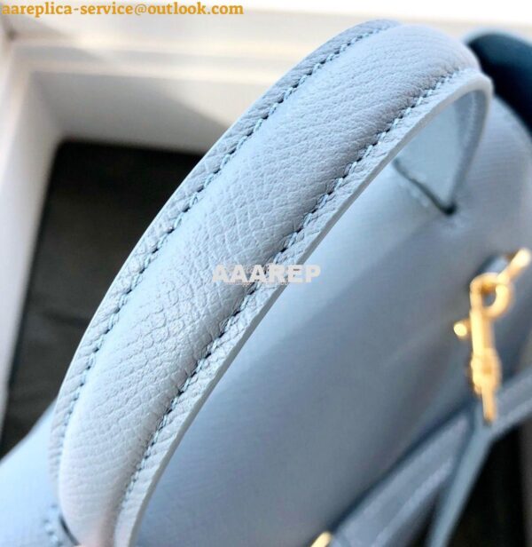 Replica Celine Nano Belt Bag Light Blue Grained Calfskin 185003 8