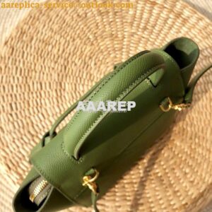 Replica Celine Nano Belt Bag Matcha Green Grained Calfskin 185003 2