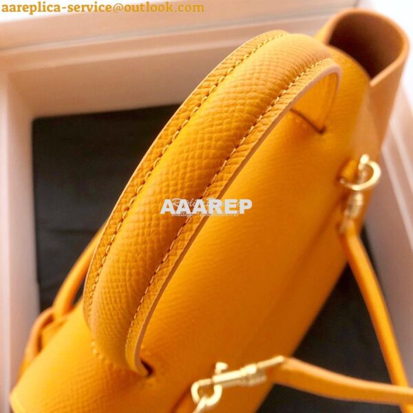 Replica Celine Nano Belt Bag Orange Grained Calfskin 185003 7