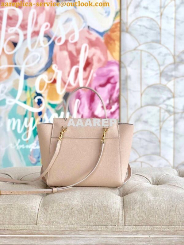 Replica Celine Nano Belt Bag Pale Pink Grained Calfskin 185003 5