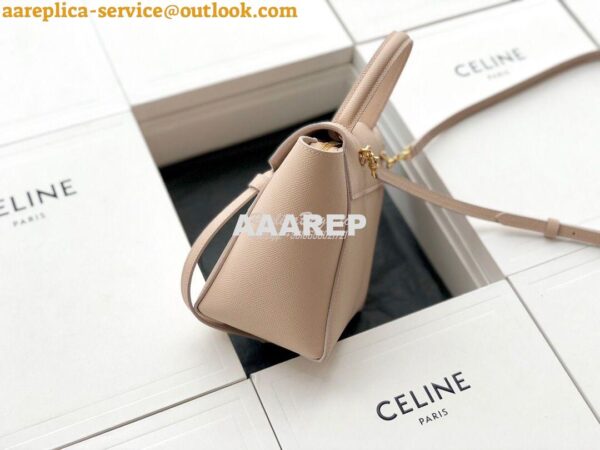 Replica Celine Nano Belt Bag Pale Pink Grained Calfskin 185003 7