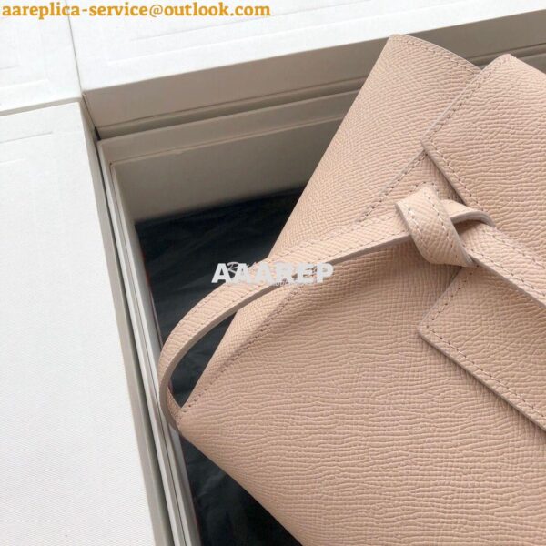 Replica Celine Nano Belt Bag Pale Pink Grained Calfskin 185003 9