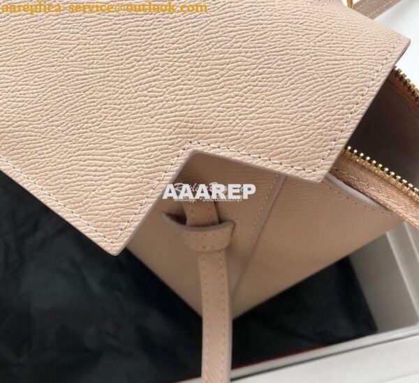 Replica Celine Nano Belt Bag Pale Pink Grained Calfskin 185003 12