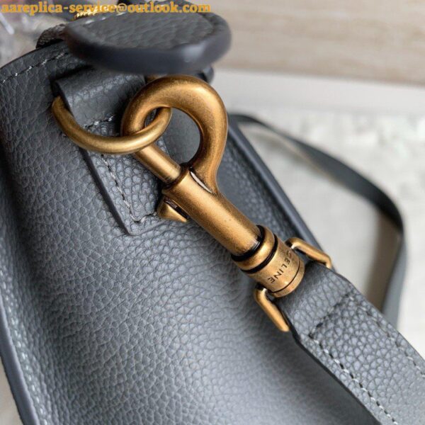 Replica Celine Nano Luggage Tote Bag In Kohl Drummed Calfskin 8