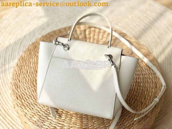 Replica Celine Nano Belt Bag White Grained Calfskin 185003 11