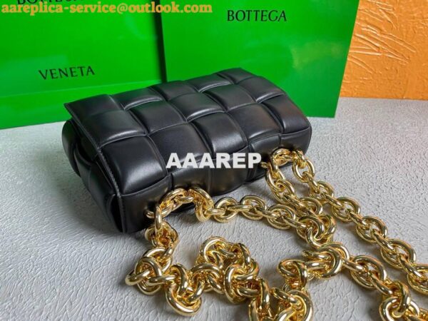 Replica Bottega Veneta BV 20206 Chain Cassette 631421 Black Gold 6