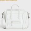 Replica Celine Nano Luggage Tote Bag In Souris Drummed Calfskin