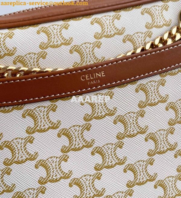 Replica Celine Patapans In Triomphe Canvas and Calfskin White 195452 14