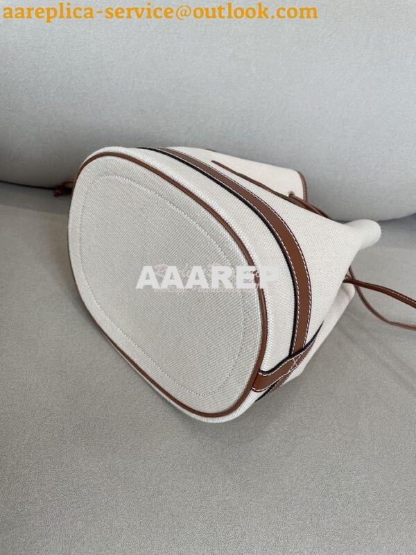 Replica Celine Seau Marin In Textile And Calfskin Natural / Tan 196752 14