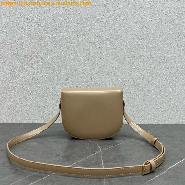 Replica Celine Besace Clea Bag in Beige Shiny Calfskin 12