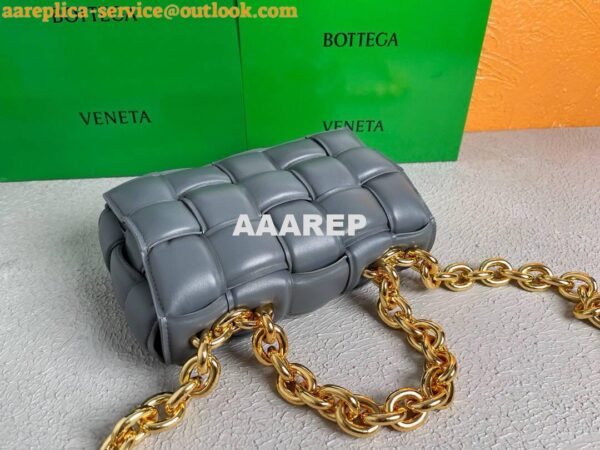 Replica Bottega Veneta BV 20206 Chain Cassette 631421 Dark Grey Gold 8