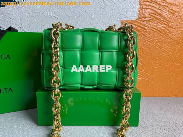 Replica Bottega Veneta BV 20206 Chain Cassette 631421 Grass Green Gold 5