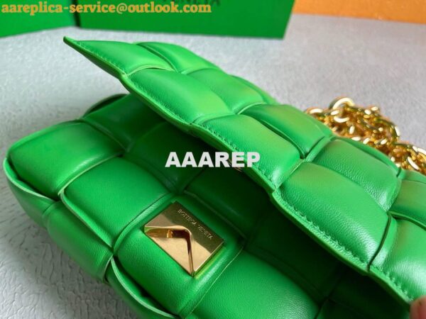 Replica Bottega Veneta BV 20206 Chain Cassette 631421 Grass Green Gold 11