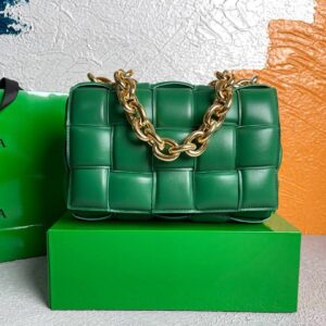 Replica Bottega Veneta BV 20206 Chain Cassette 631421 Green Gold