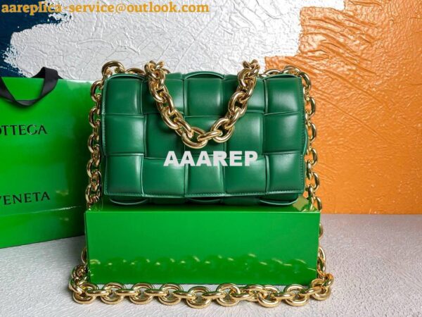 Replica Bottega Veneta BV 20206 Chain Cassette 631421 Green Gold 4