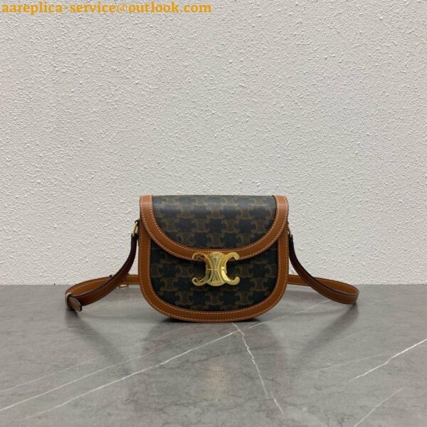 Replica Celine Besace Clea Bag in Triomphe Canvas 14