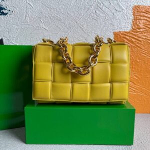 Replica Bottega Veneta BV 20206 Chain Cassette 631421 Lemon Yellow Gold