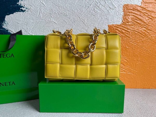 Replica Bottega Veneta BV 20206 Chain Cassette 631421 Lemon Yellow Gold