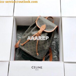 Replica Celine Small Backpack Folco In Triomphe Canvas 192002