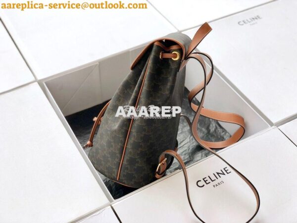 Replica Celine Small Backpack Folco In Triomphe Canvas 192002 11